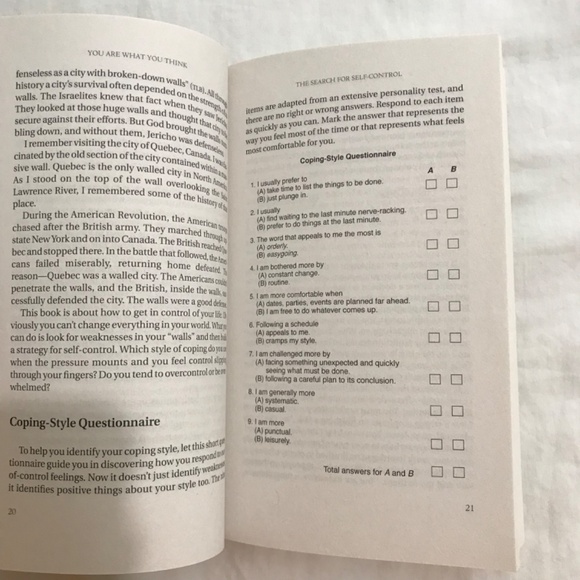 ๐3/$35 You Are What You Think Book by David Stoop Paperback Self-Help - Picture 4 of 6